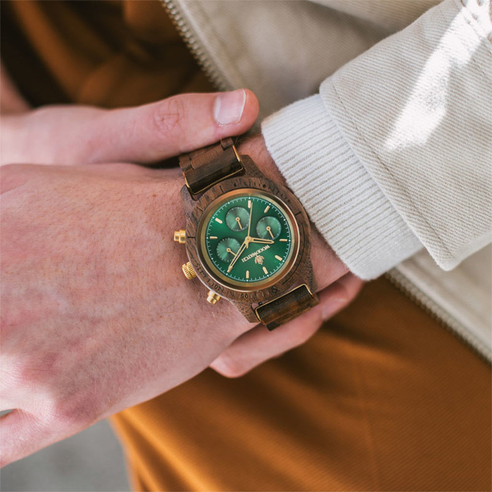 Chronus Emerald Gold Men Chronograph Watch