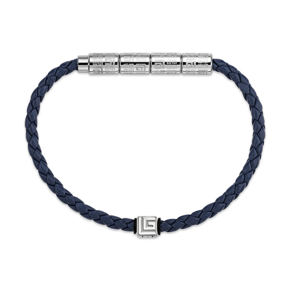 Gabriel Stainless Steel And Blue Bracelet