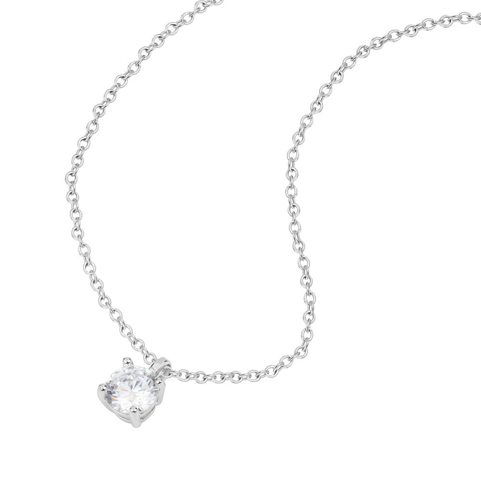 Women Solitaire Crystal Necklace