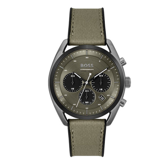Top Men Green Quartz/Chronograph Watch