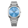Unisex Square Silver Watch