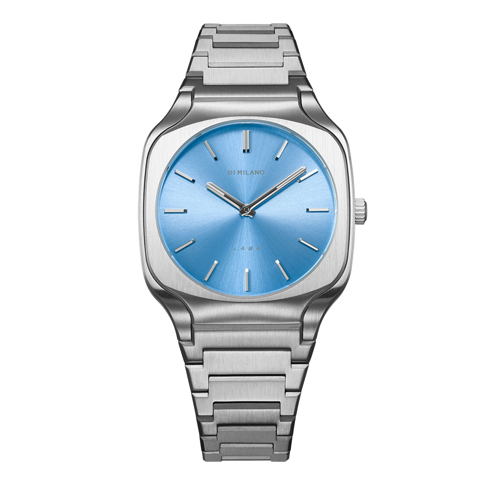 Square Unisex  37mm Silver Watch