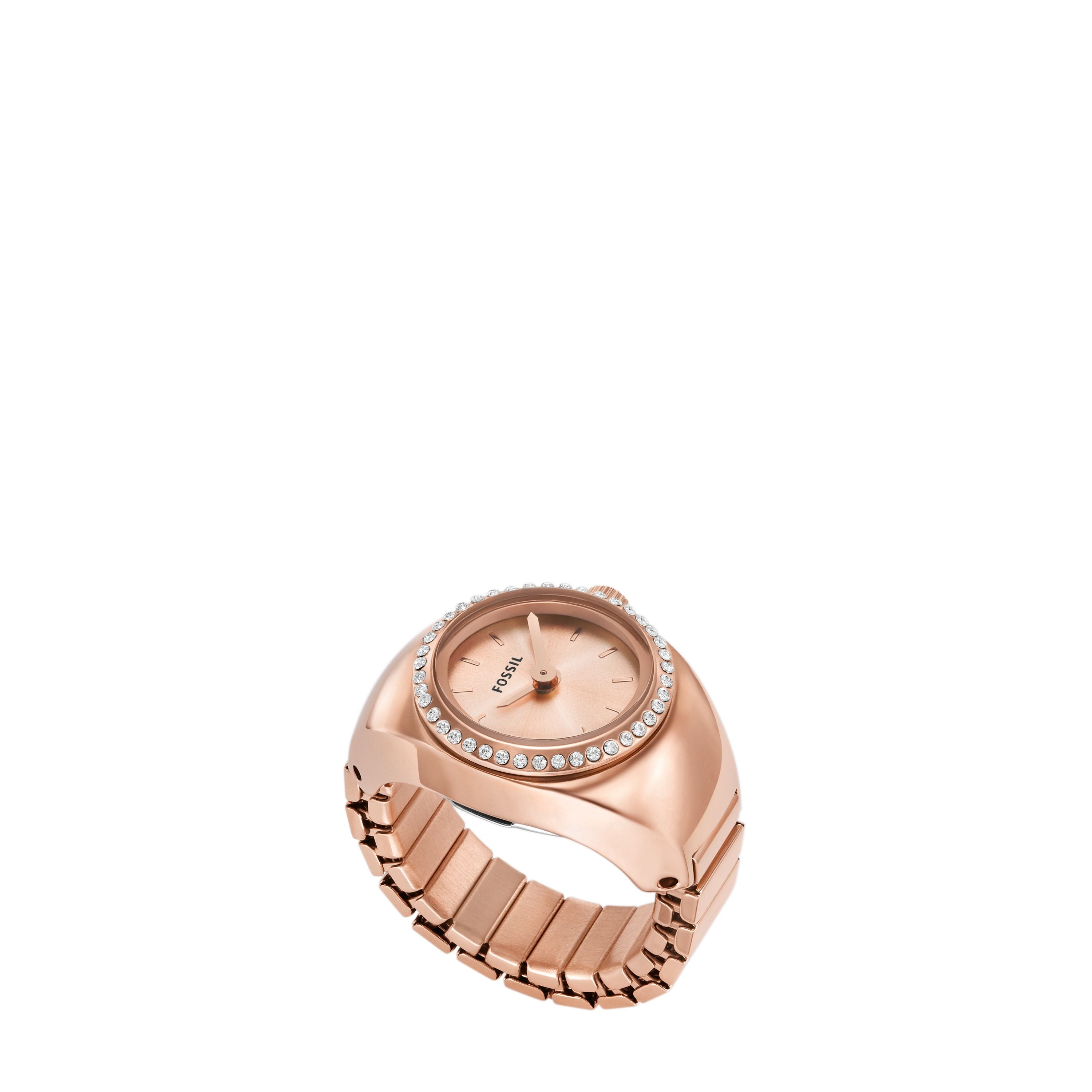 Women Rose Gold Ring Watch