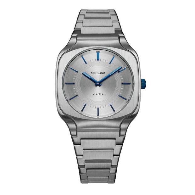 Unisex Square Silver Watch
