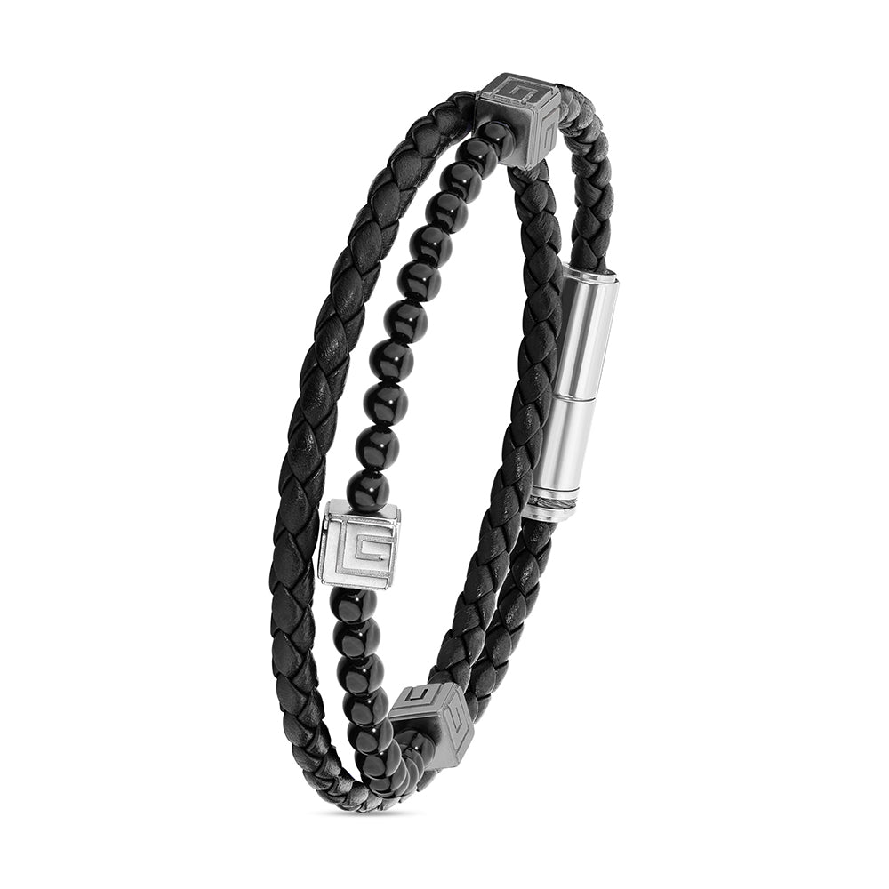 Victor Stainless Steel And Ip Gun Bracelet