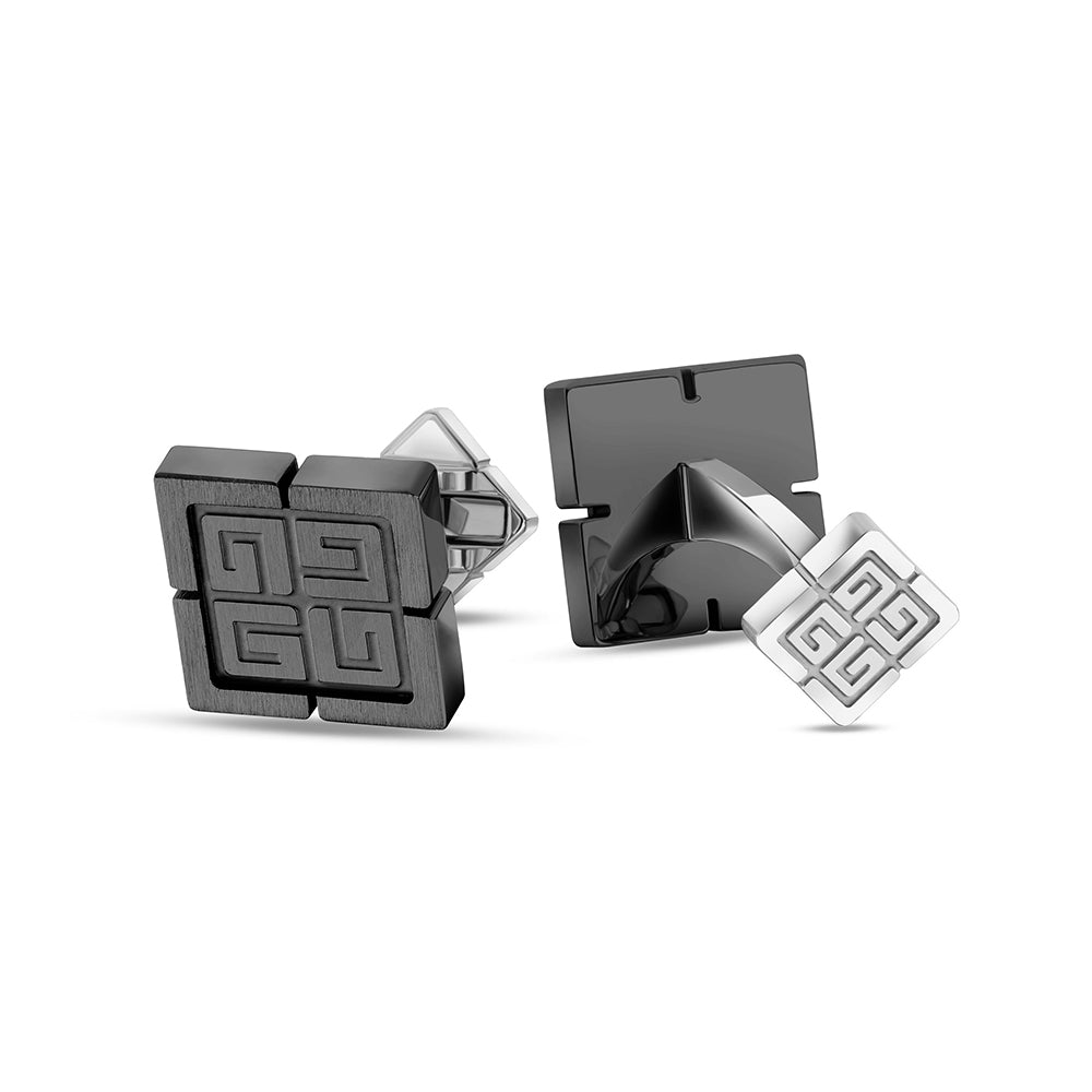 Charli Stainless Steel And Black Cufflinks ONTIME Kuwait Official Store