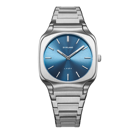 Unisex Square Silver 37mm Watch