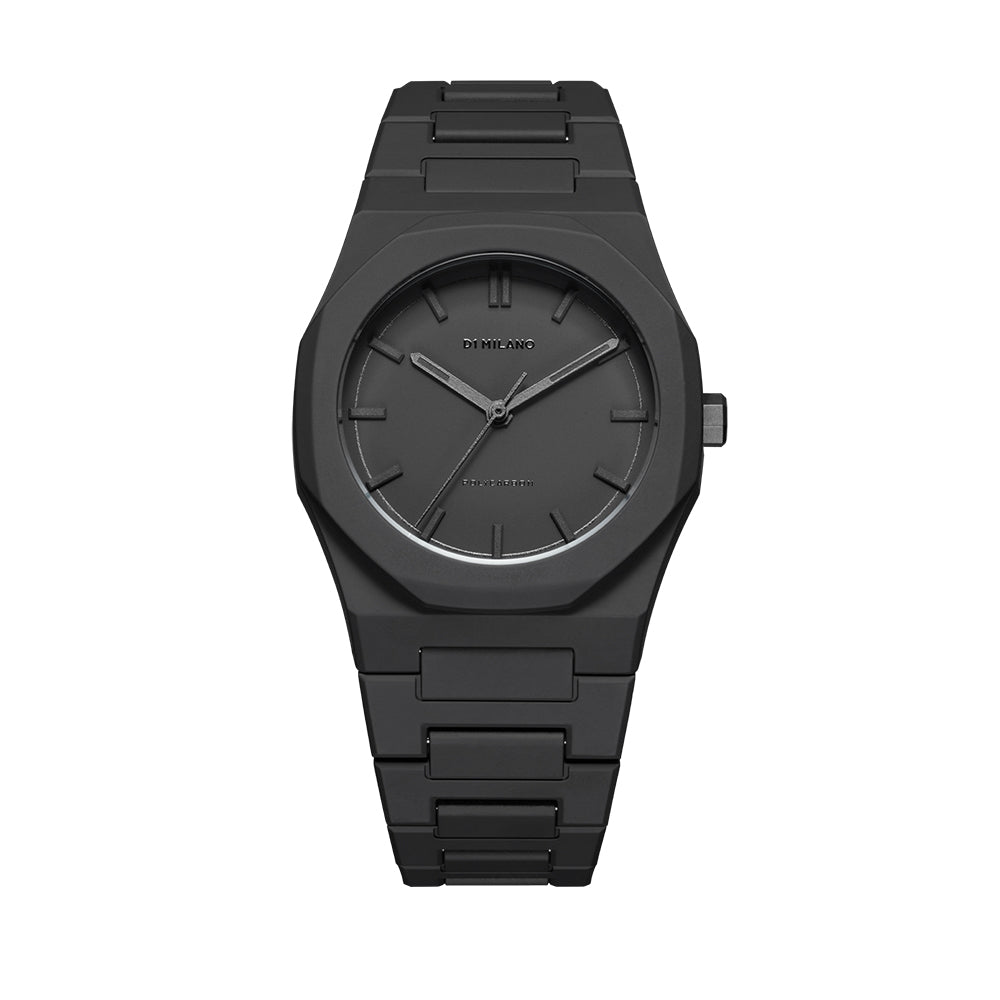 Unisex Polycarbon Black 37mm Watch – ONTIME | Kuwait Official Store