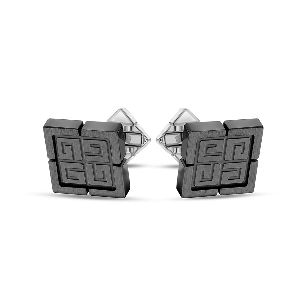 Charli Stainless Steel And Black Cufflinks ONTIME Kuwait Official Store