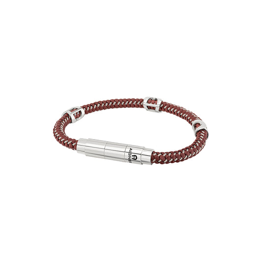 Men Stainless Steel Brown Bracelet