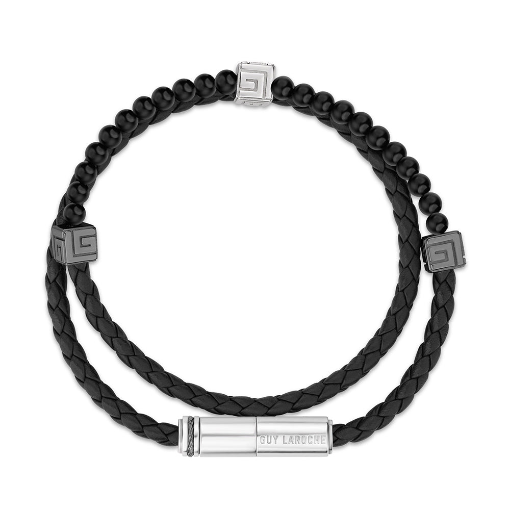 Victor Stainless Steel And Ip Gun Bracelet