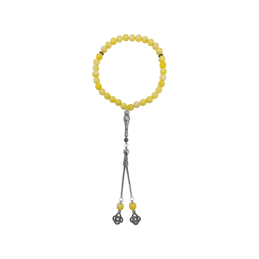 Dici Unisex Silver/Yellow Prayer Beads