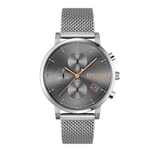 Intty Men Grey Quartz/Chronograph Watch