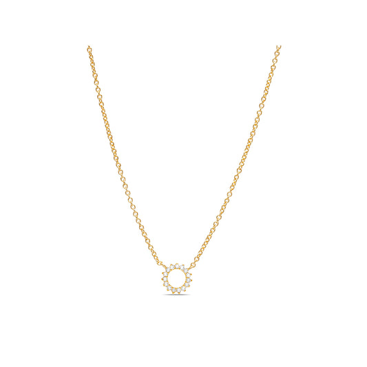 Small Circle Women Gold Necklace