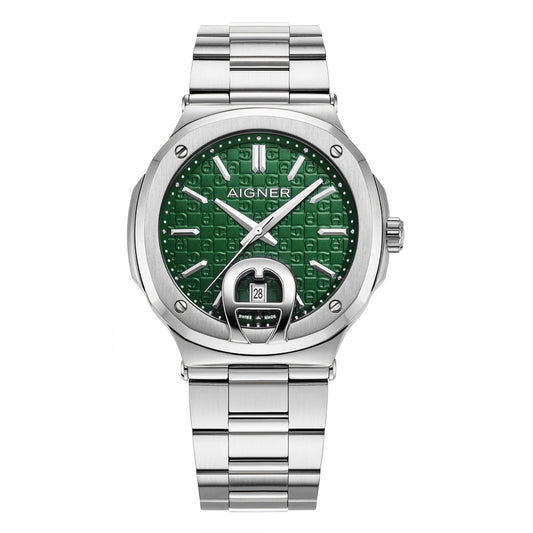 Taviano 2 Men 43mm Stainless Steel Green Dial Watch