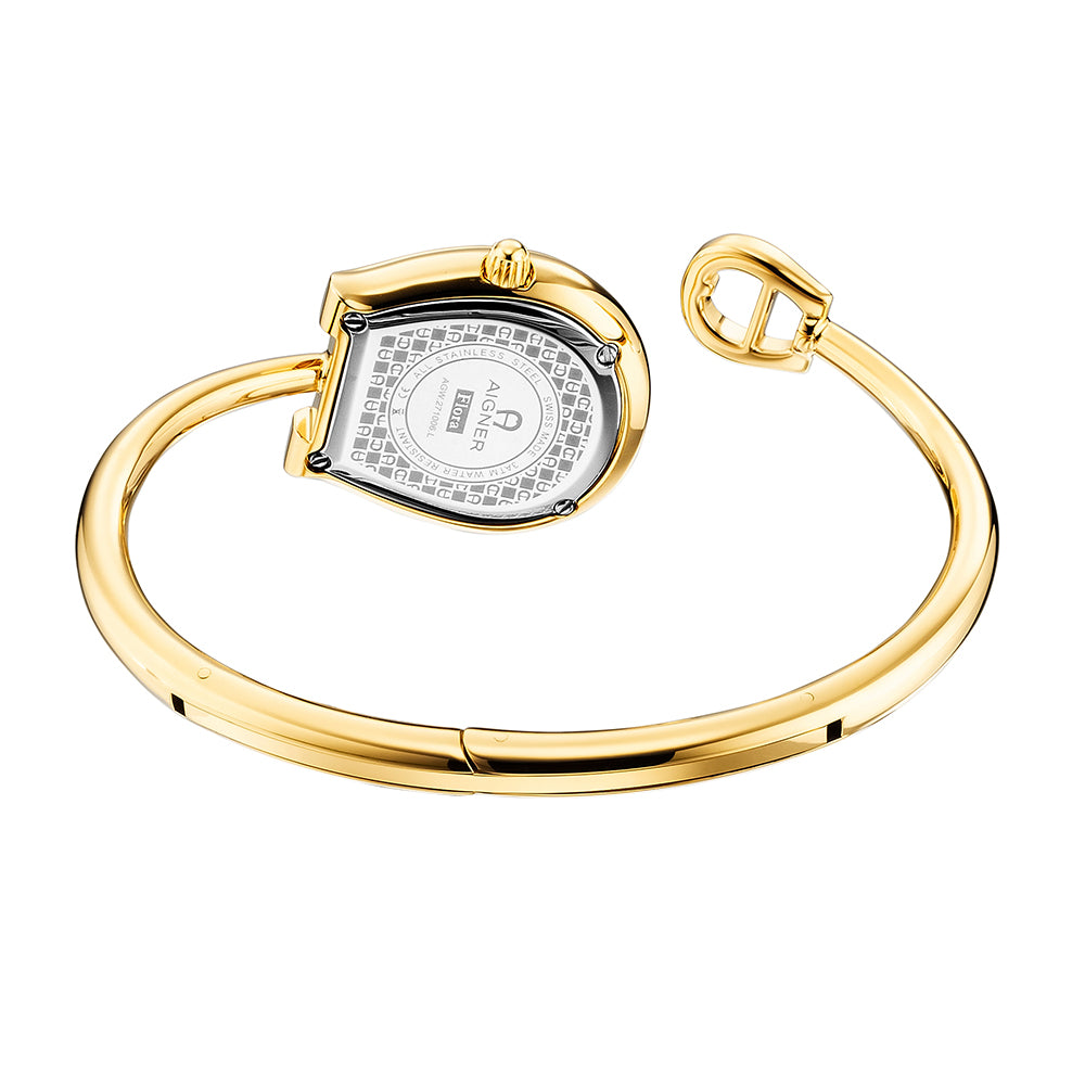 Women Flora Large Golden Watch