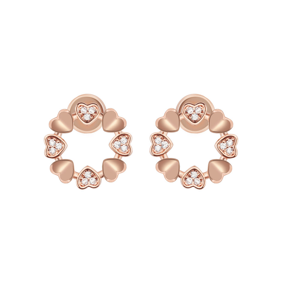 Women Rose Gold Earring