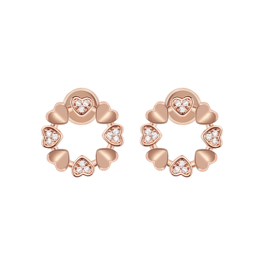 Women Rose Gold Earring