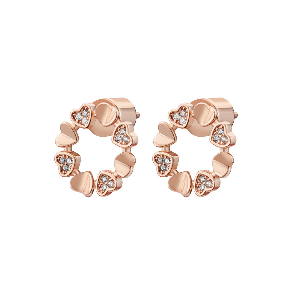 Women Rose Gold Earring