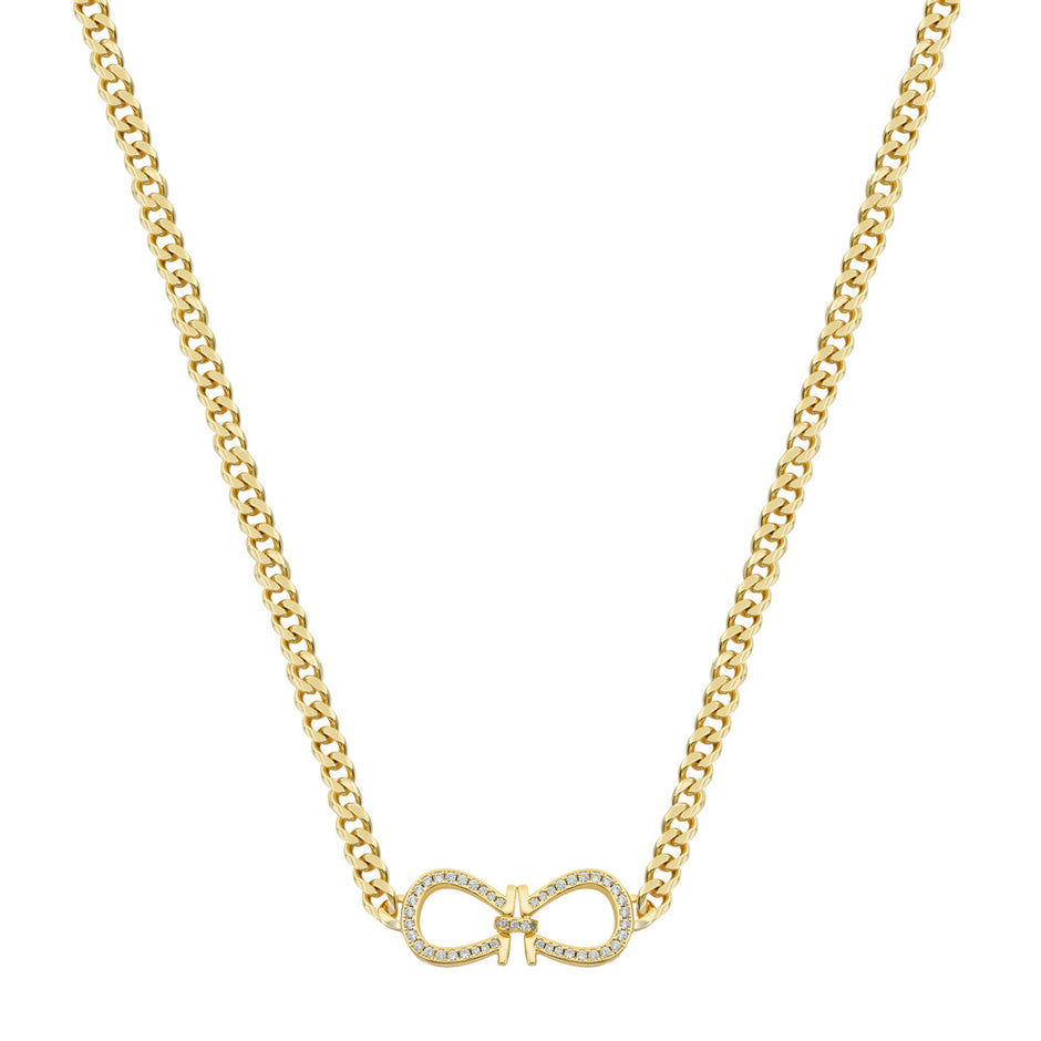 Women Solitaire Crystal Blue Necklace