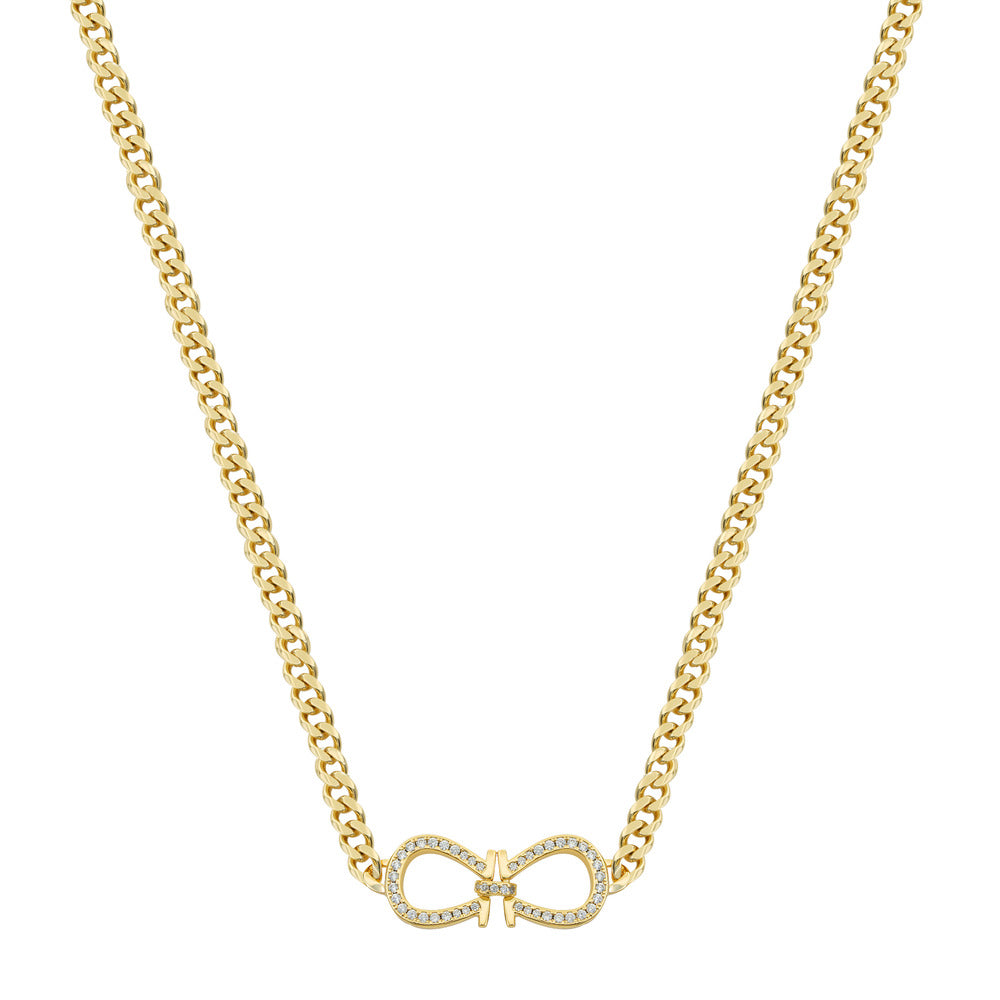 Women Solitaire Crystal Blue Necklace