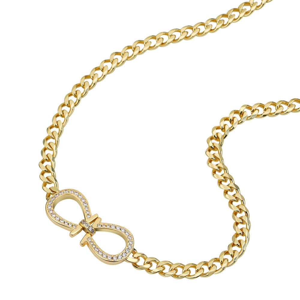 Women Solitaire Crystal Blue Necklace