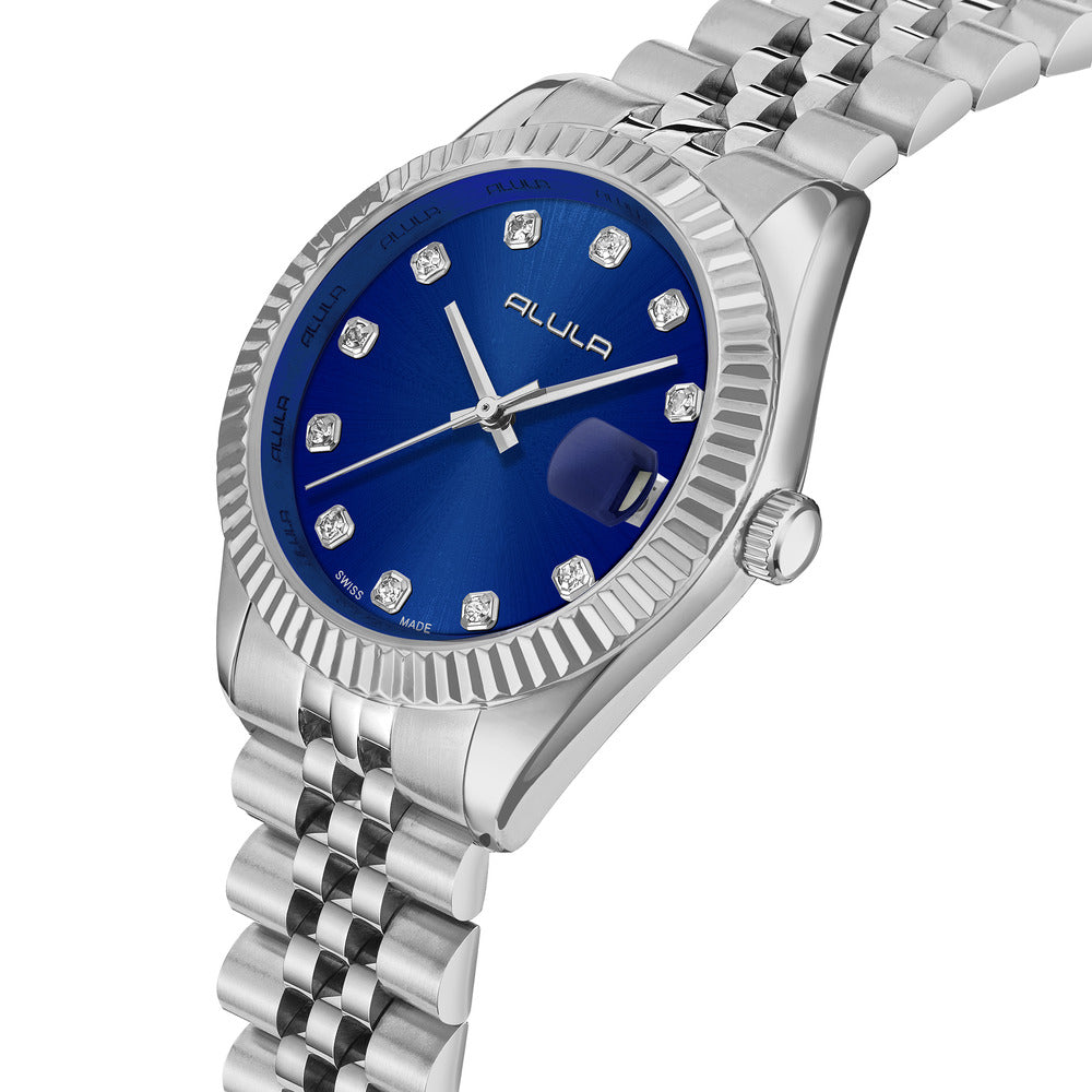 Women Blue Stainless Steel 32mm Watch