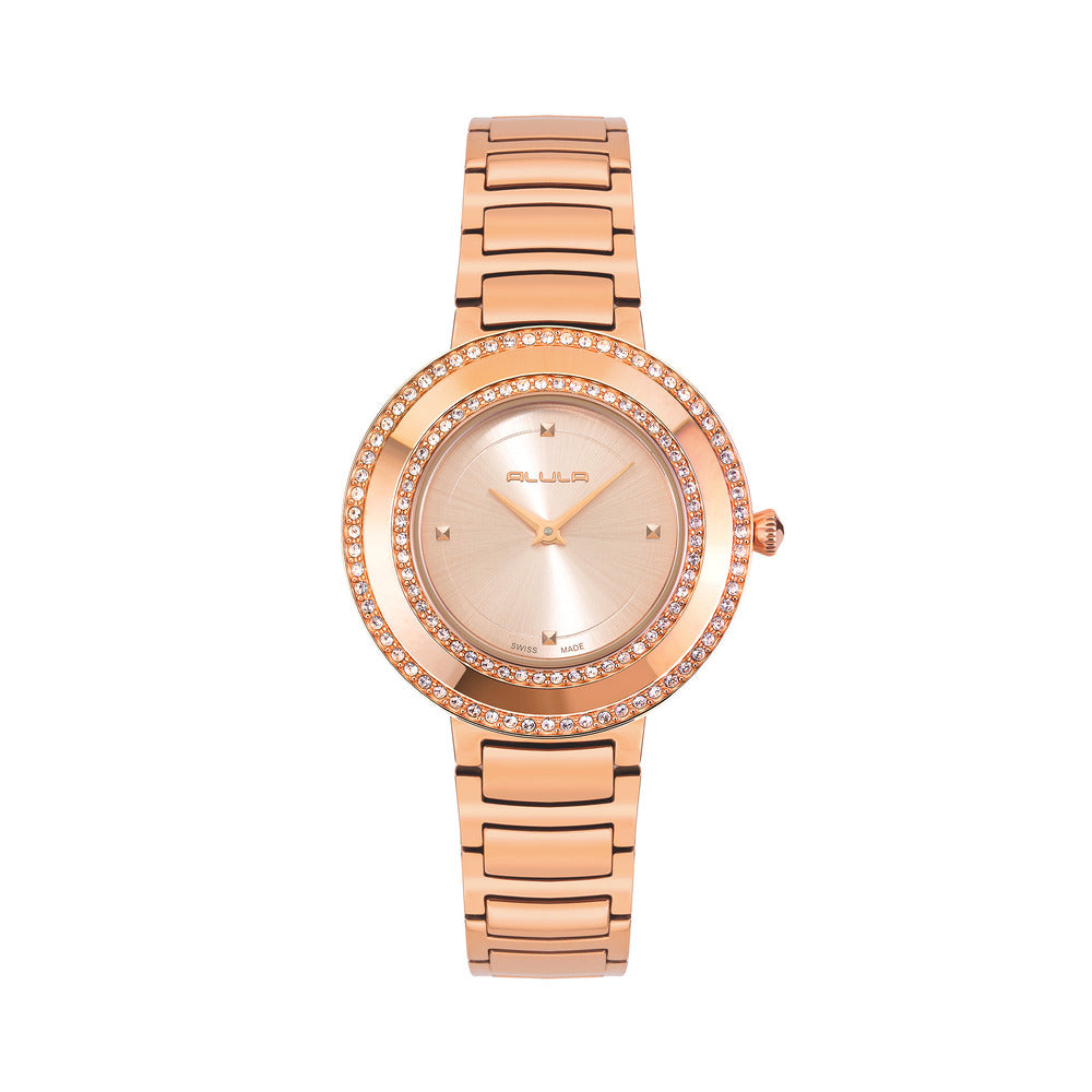 Women Rosegold Stainless Steel 33.5mm Watch