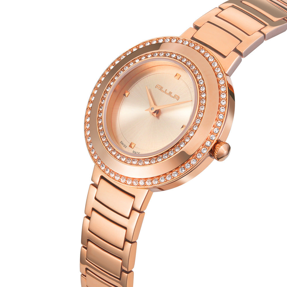 Women Rosegold Stainless Steel 33.5mm Watch