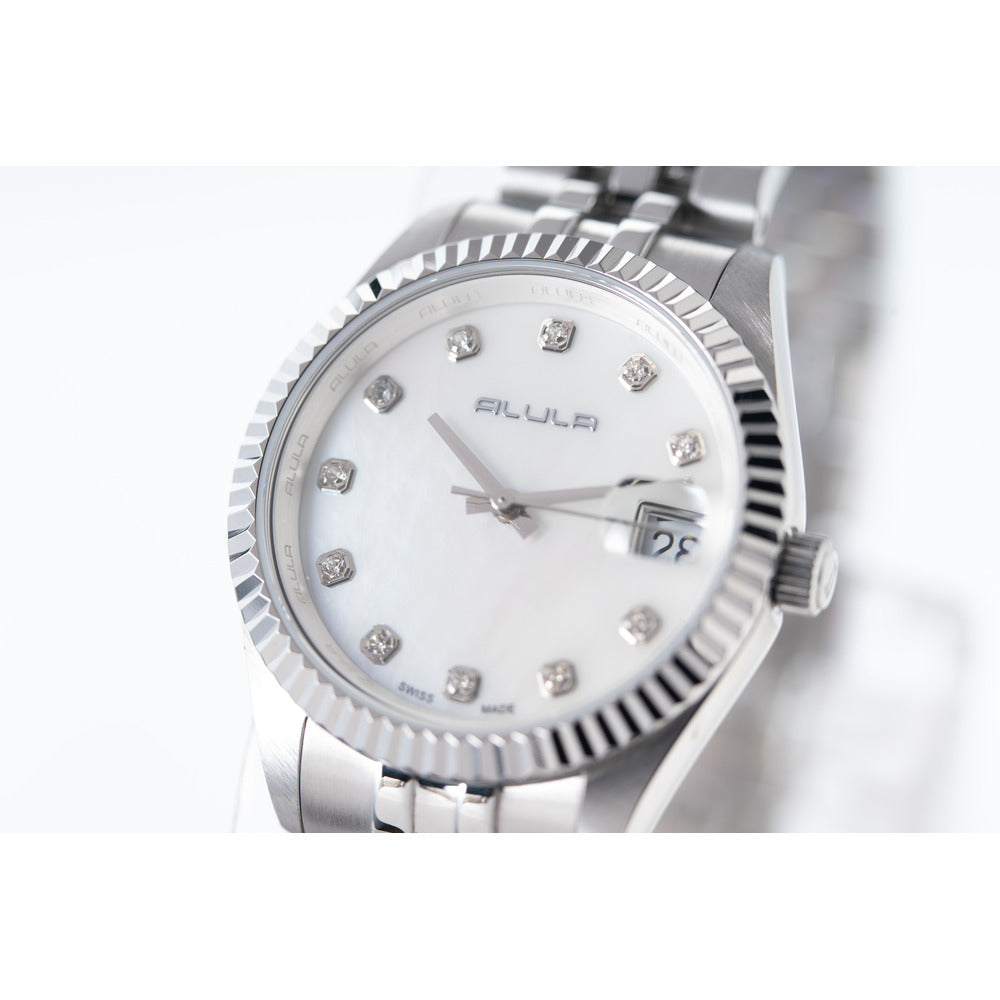 Women White 32mm Silver Watch