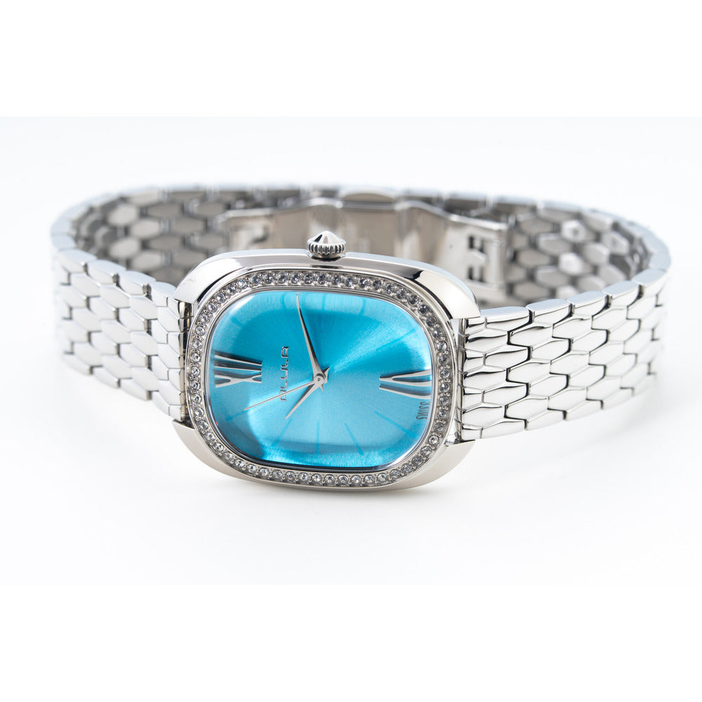 Women Blue 28mm Silver Watch