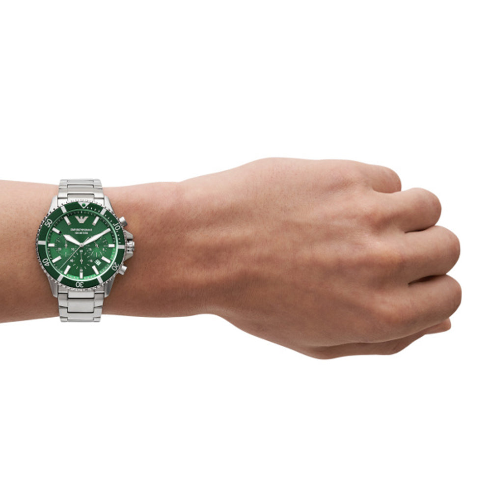 Men Diver Green 43mm Watch