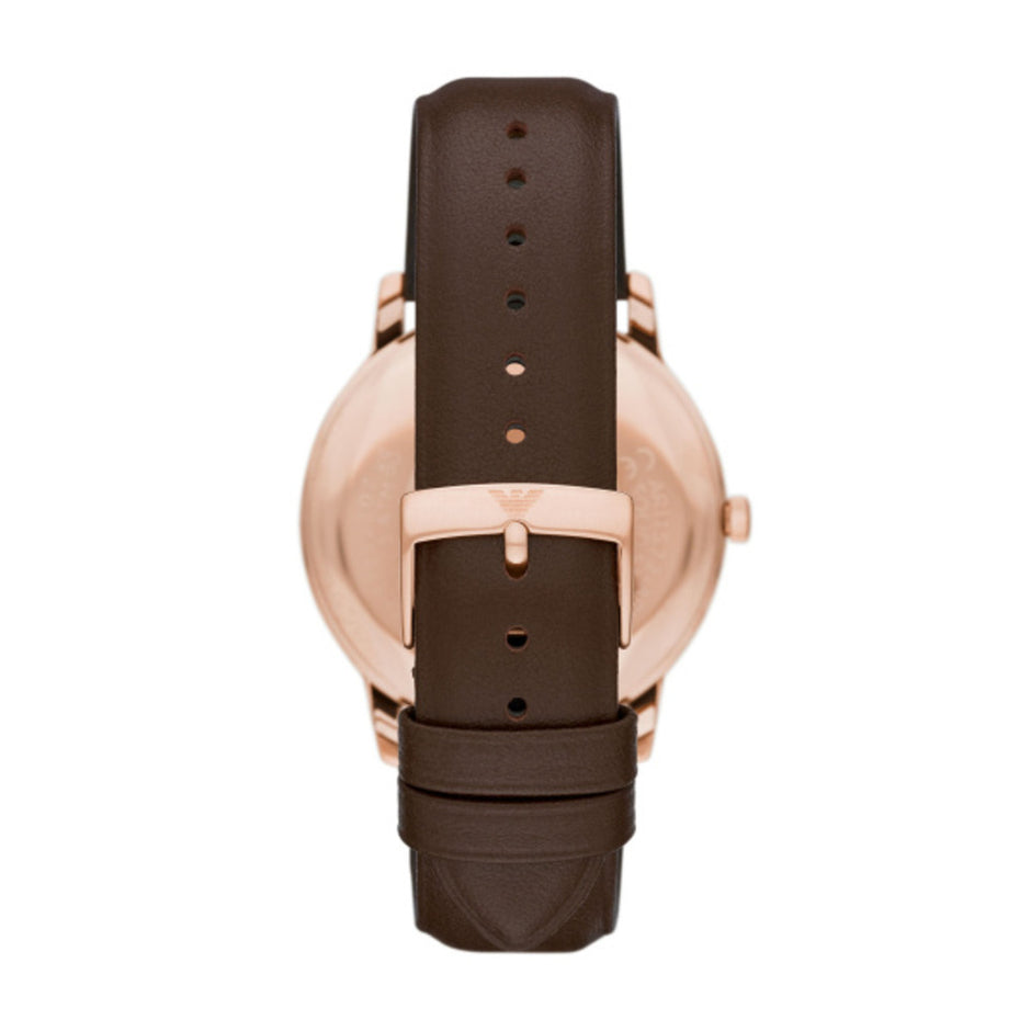 Men Minimalist Brown Watch