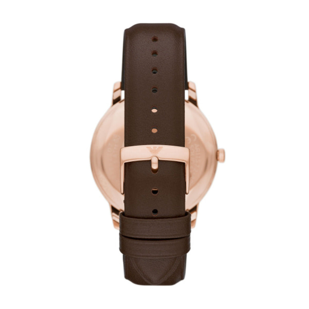 Men Minimalist Brown Watch
