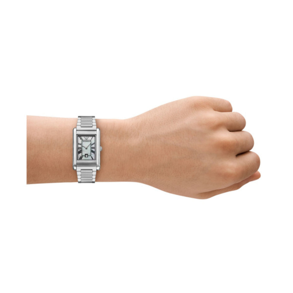 ساعة جينو فضية رجالية 