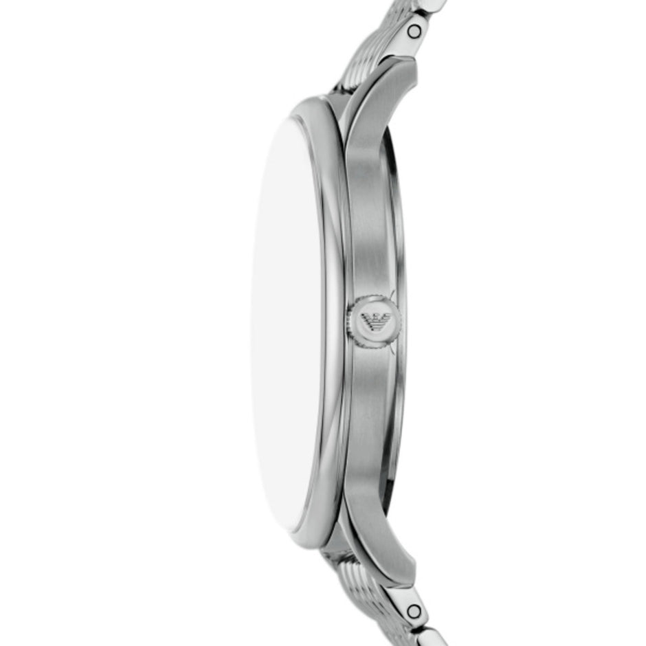 ساعة مينيماليست فضية رجالية مقاس 