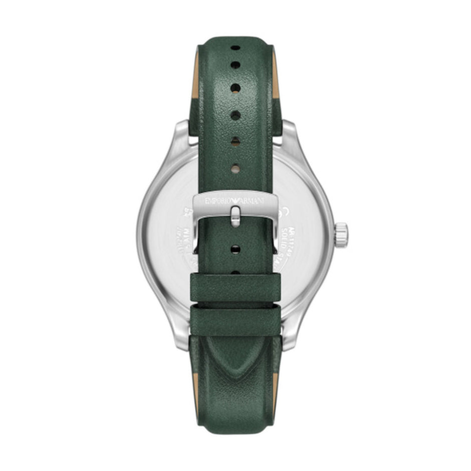 Men Green Leather Watch