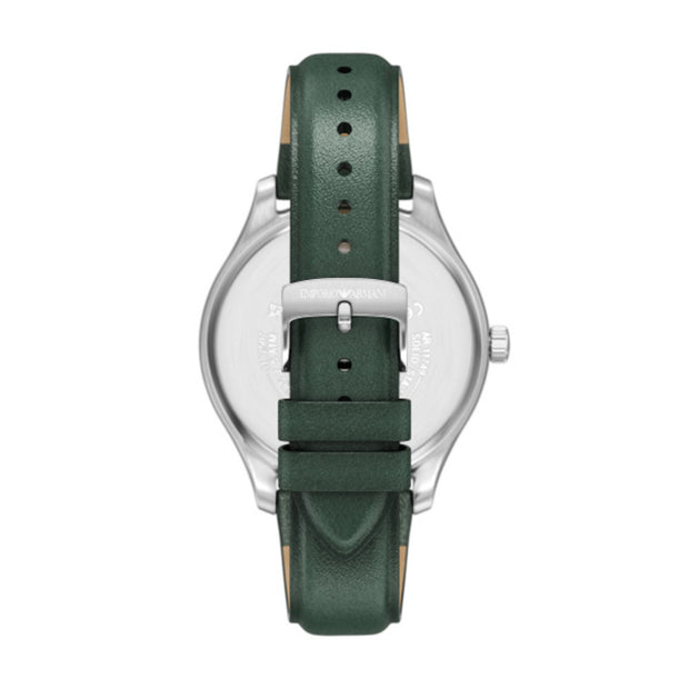 Men Green Leather Watch