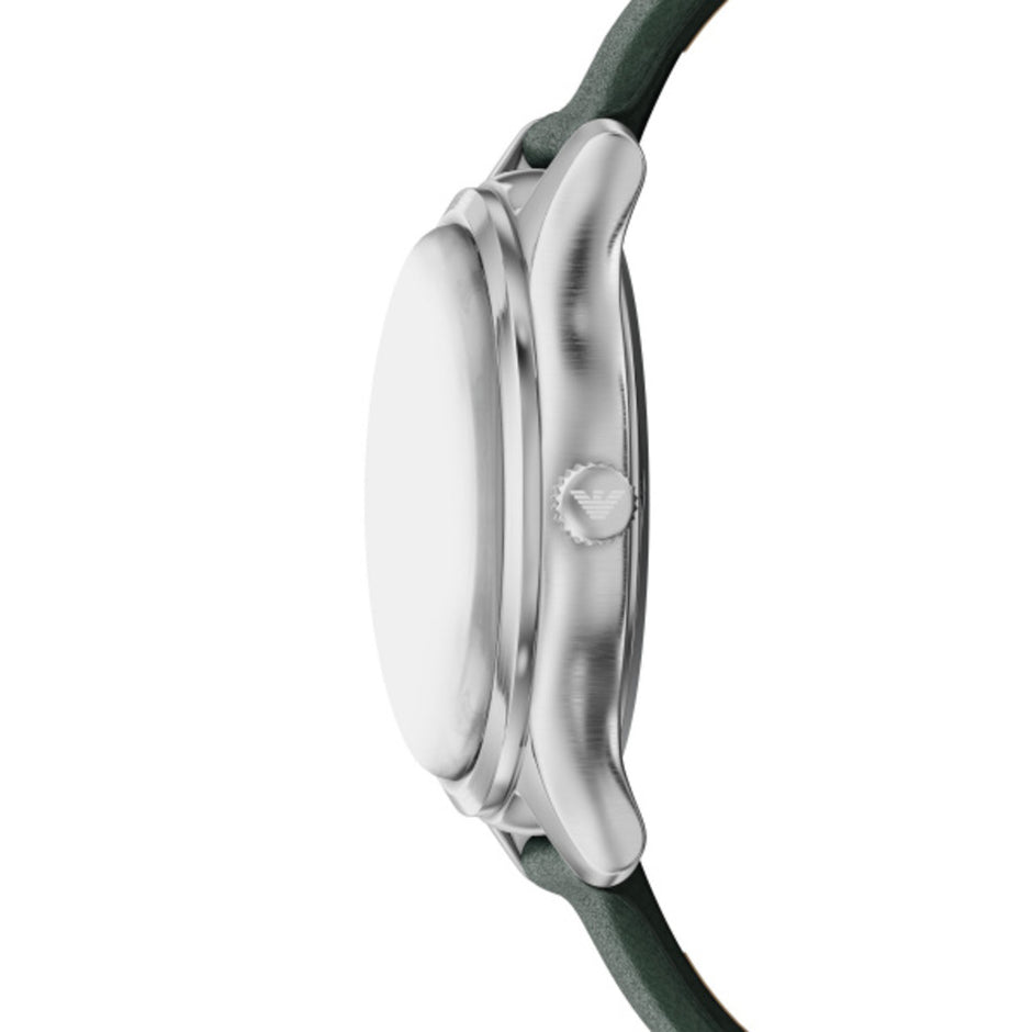 Men Green Leather Watch