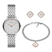 Women Silver Watch Set