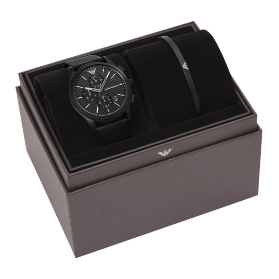 ساعة باولو سوداء رجالي مقاس 42 ملم