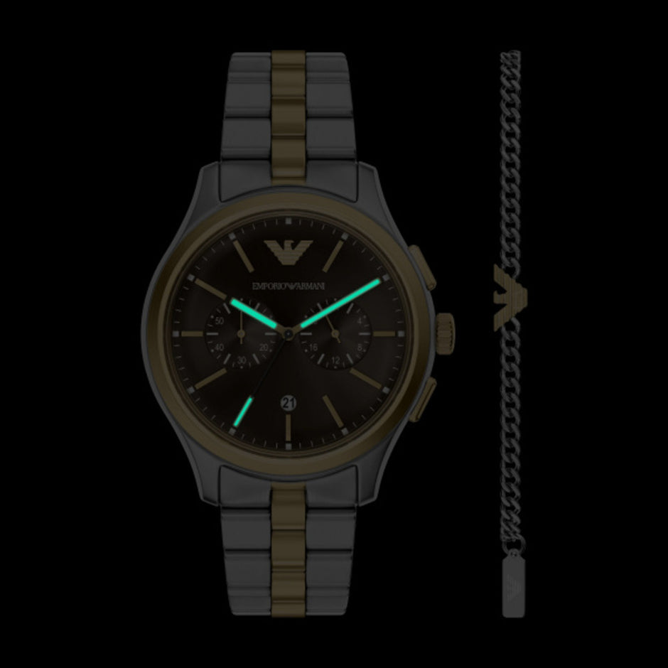Men Two Tone Watch