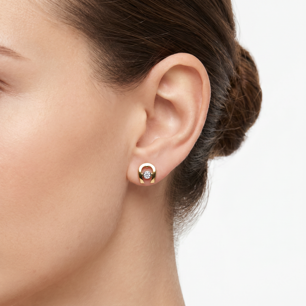 Women Joya Two Tone Earrings