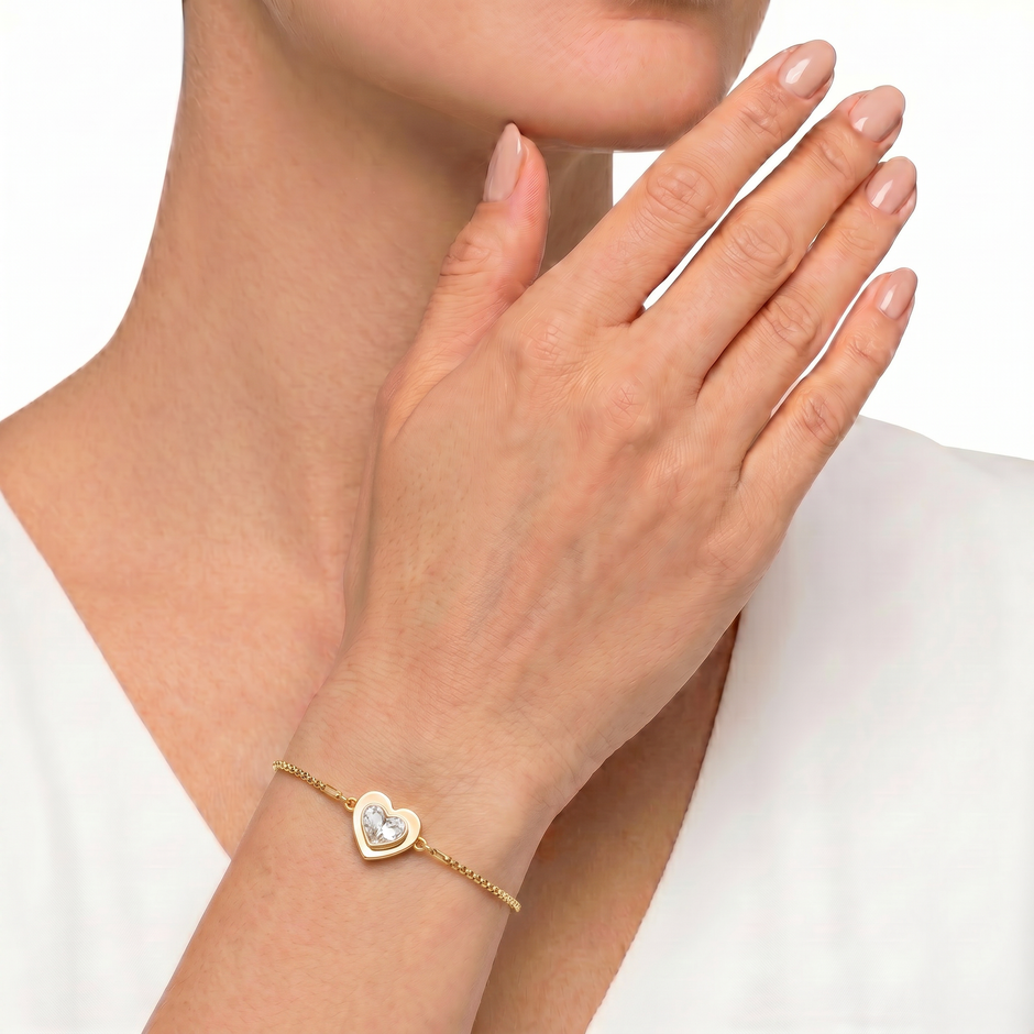 Women Heart Slider Bracelet