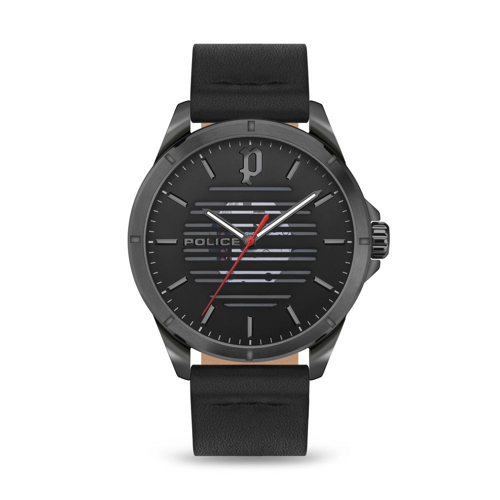 Men Barwara Black Leather Watch