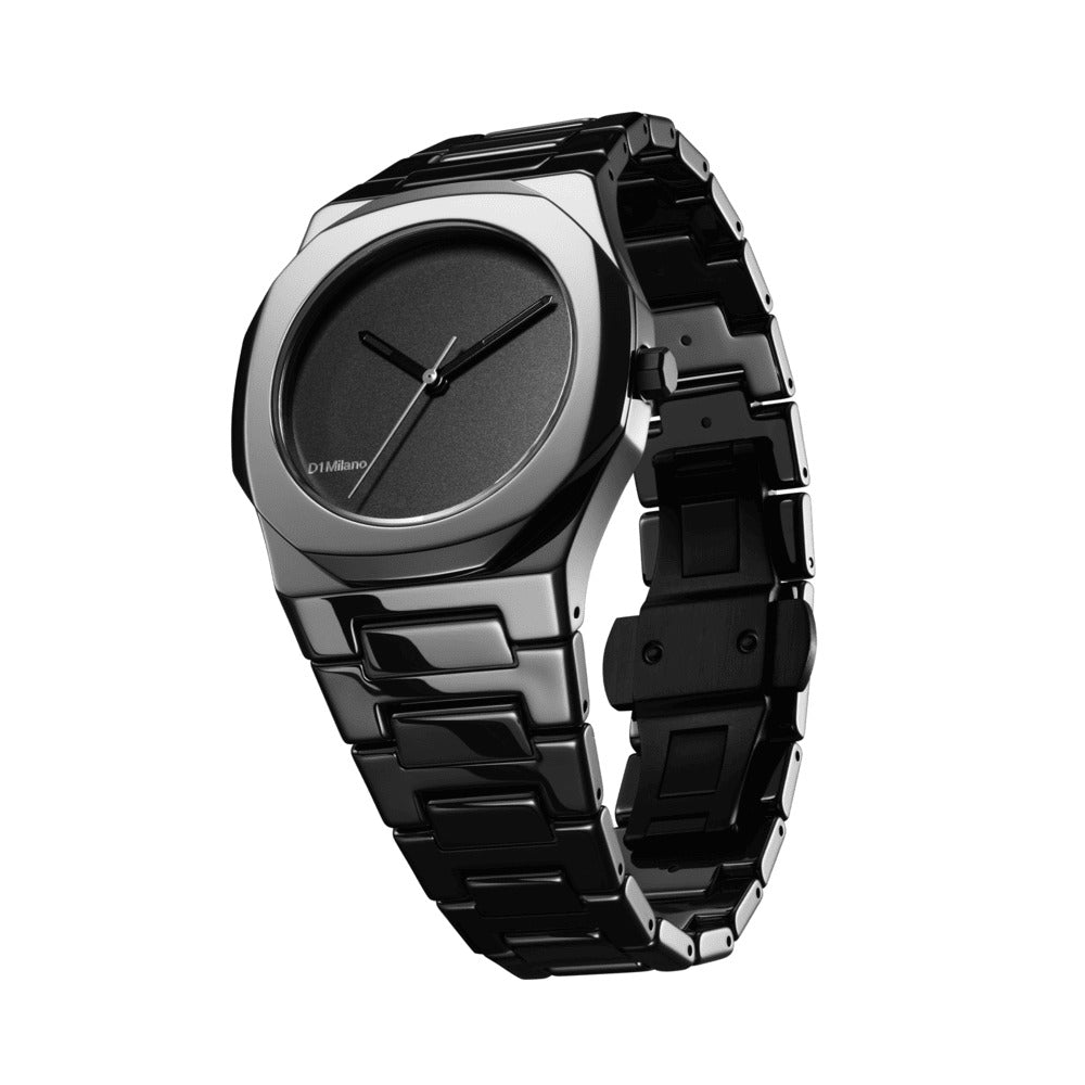 Unisex Ceramic Black 37mm Watch