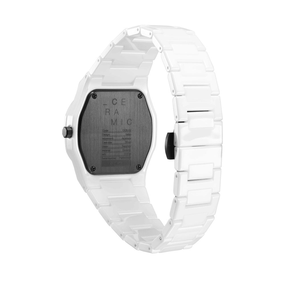 Unisex Ceramic White 37mm Watch