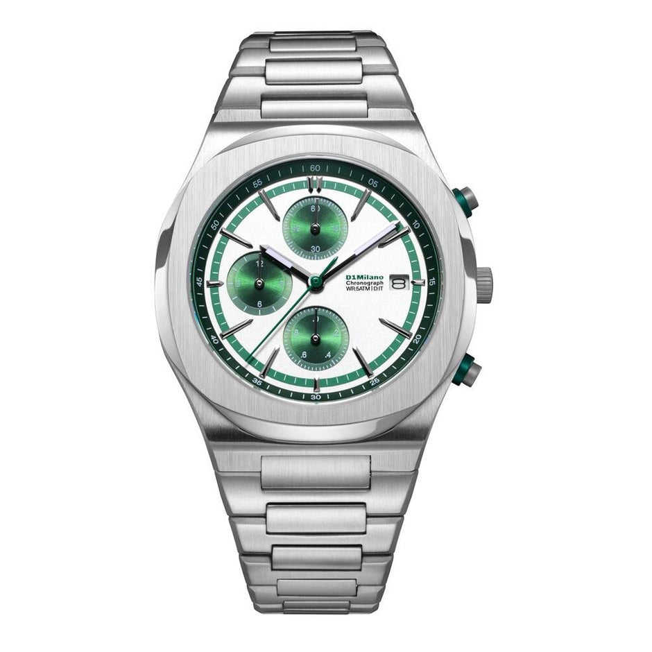 Men Chronograph Silver Watch