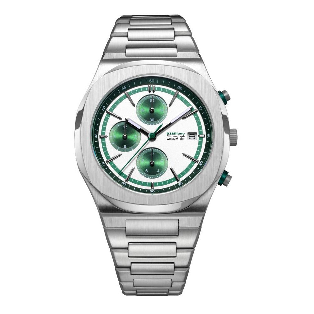 Men Chronograph Silver Watch