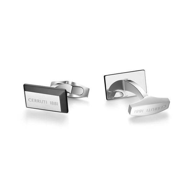 Men Silver / Black Cufflink